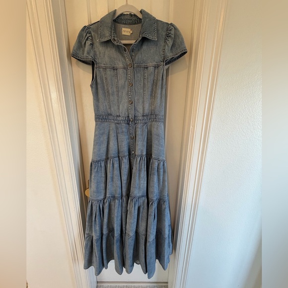Alice and Olivia Patsy Denim Midi Dress - Picture 6 of 8